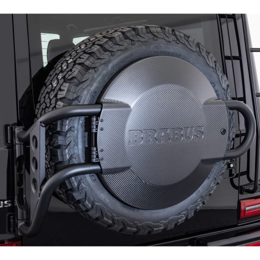 Soporte de rueda de repuesto abatible BRABUS de carbono brillante G-Klasse W463A | 464-841-10