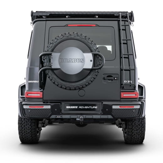 Support de roue de secours pivotant BRABUS en carbone brillant Classe G W463A | 464-841-10