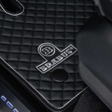 Tapis de sol BRABUS en cuir véritable noir gris, lot de 5 pièces, Classe G W463A