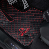 Tapis de sol BRABUS en cuir véritable noir rouge, lot de 5 pièces, Classe G W463A