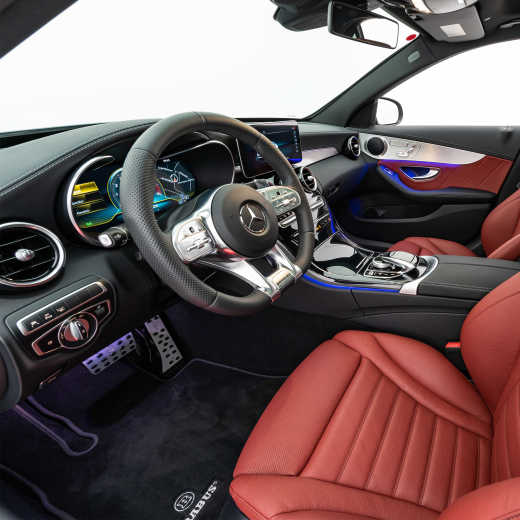 Tappetini BRABUS in velluto neri, 4 pezzi | 205-871-00N