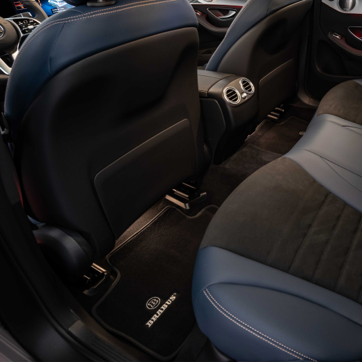 BRABUS tappetini auto in velluto neri set in 4 pezzi | 253-871-00N