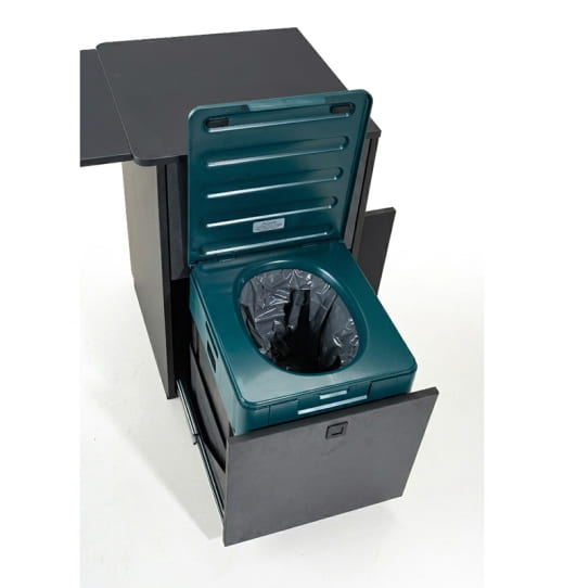 Modulo sanitario mobile: Brummi SANI tower Actros L Midnight antracite | Brummi-SANI-tower-Midnight