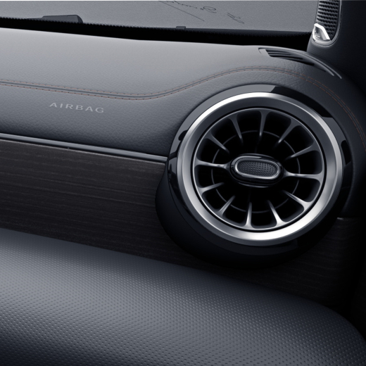 Buses de ventilation aspect turbine argent Classe A Original Mercedes-Benz | Turbinenoptik-Luftduesen-silber-schwarz-177