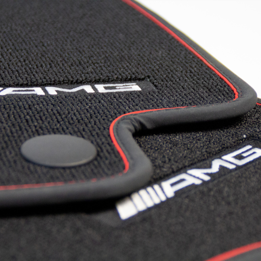 Red Cut AMG Fußmatten Satz C-Klasse C205 A205 schwarz Original Mercedes-Benz | A2056806205 9G63