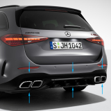 C 63 S E AMG achterdiffusor C-Klasse S206 origineel Mercedes-AMG