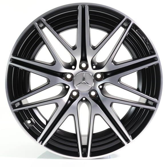 C43 AMG 20-inch wheel set 10-spoke C-Class 206 black matt high-sheen Genuine Mercedes-AMG