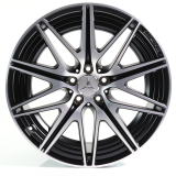 Lot de jantes 20 pouces C43 AMG 10 branches Classe C 206 noir mat poli d'origine Mercedes-AMG