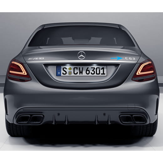 Anagrama C63 cromado Clase C W205 Original Mercedes-AMG | A2058170701-B