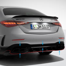 C 63 SE achter sierlijst zwart Night Pakket origineel Merced | C63SE-Heckzierleiste-schwarz