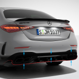 C63 S E moldura trasera negra Night paquete original Mercedes-Benz