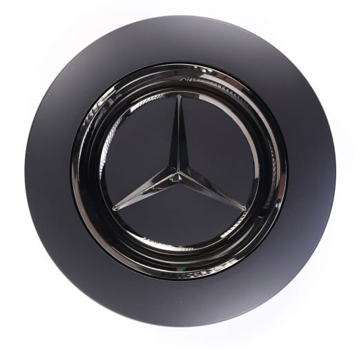 Cache moyeu noir mat étoile chrome foncé Original Mercedes-AMG | A0004003300 9Z50-B