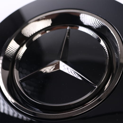Cache moyeu noir brillant étoile en chrome foncé original Mercedes-AMG  | A0004003300 9Z49-B