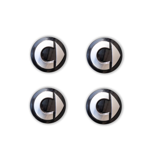 Cache moyeu lot noir argent d'origine Smart | QAP8891664219-B