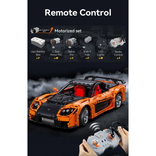 CaDA Master C61502W Mazda RX-7 1:8 R/C | Cada-C61502W