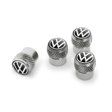 Cappucci valvola logo VW set da 4 pezzi argento valvole in alluminio Original Volkswagen 