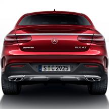GLC 43 AMG exhaust tips black | GLE W166 C292 | genuine Mercedes-Benz | GLE-43-Auspuff