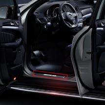 AMG door sill panels white illumination GLE Coupé C292 original Mercedes-Benz | C292-GLE-Einstieg-AMG