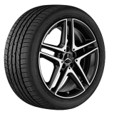 Set cerchi AMG 18 pollici 5 doppie razze nero CLA C117 Original Mercedes-Benz