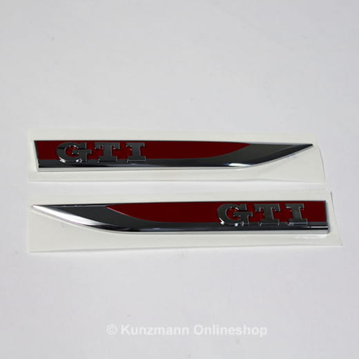 Set scritta originale Volkswagen GTI | VW Golf 7 VII | effetto cromato | Golf7-GTI-SchriftzugLI-RE