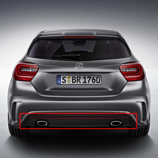 A 250 Sport | diffusore AMG incl. modanatura rossa | Classe A W176 | Mercedes-Benz originale | A1768804840