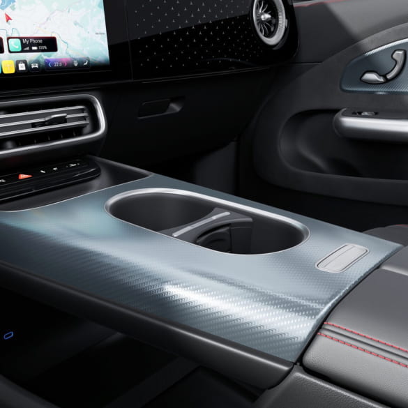 Centre console trim element CLA C174 Aluminium with light carbon finish