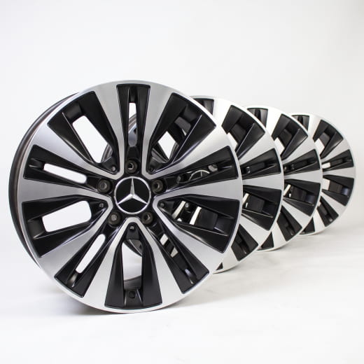 Cerchi da 16 pollici CLA Coupé C118 a 5 doppie razze neri | A1774010000 7X23-C118