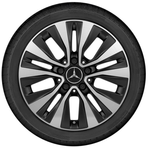 Cerchi da 16 pollici Classe A V177 5 doppie razze nero opaco | A1774010000 7X36-V177