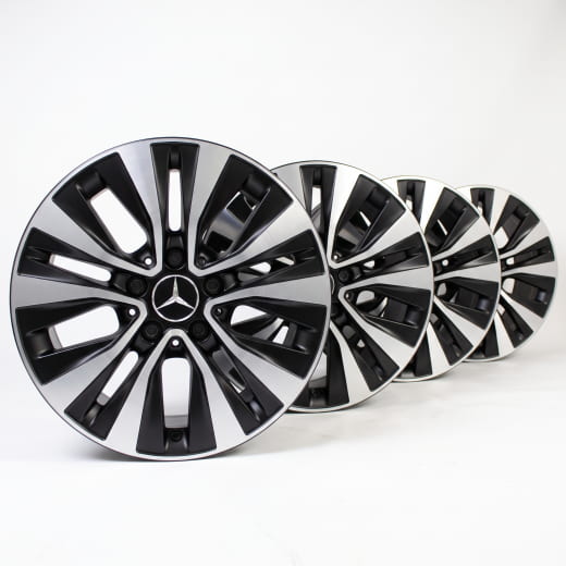 Cerchi da 16 pollici Classe A W177 a 5 doppie razze nero opaco | A1774010000 7X36-W177