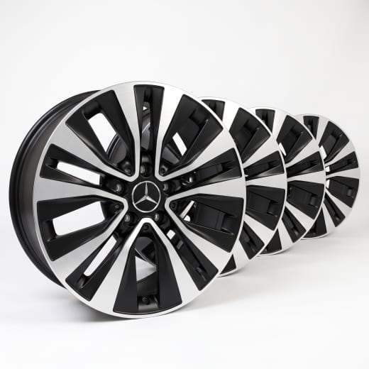 Cerchi da 16 pollici B-Klasse W247 a 5 doppie razze nero opaco | A1774010000 7X36-W247