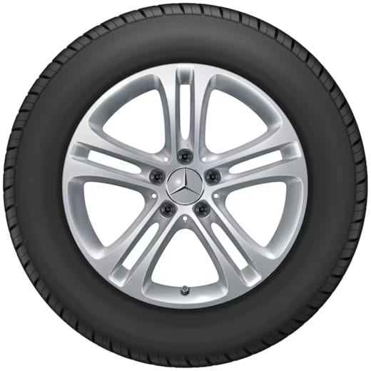 Cerchi 17 pollici GLB X247 a 5 doppie razze argento vanadio | A1774010400 7X45-X247
