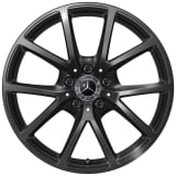 Cerchi da 18 pollici CLE A236 Cabrio nero a 10 razze Original Mercedes-Benz