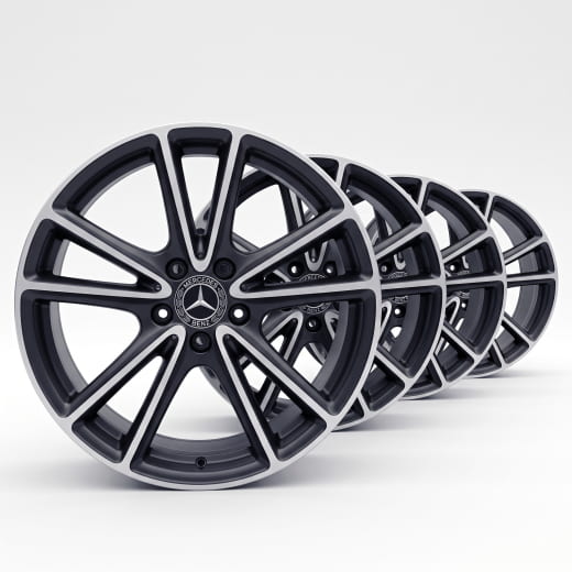 Set cerchi 18 pollici a 5 doppie razze CLS C257 originale Mercedes-Benz | A2574010800/0900-7X44