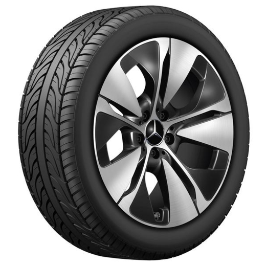 Cerchi da 19 pollici Classe E S214 T-Modell nero a 5 razze Original Mercedes-Benz | A2144013200/3300 7X23-S214
