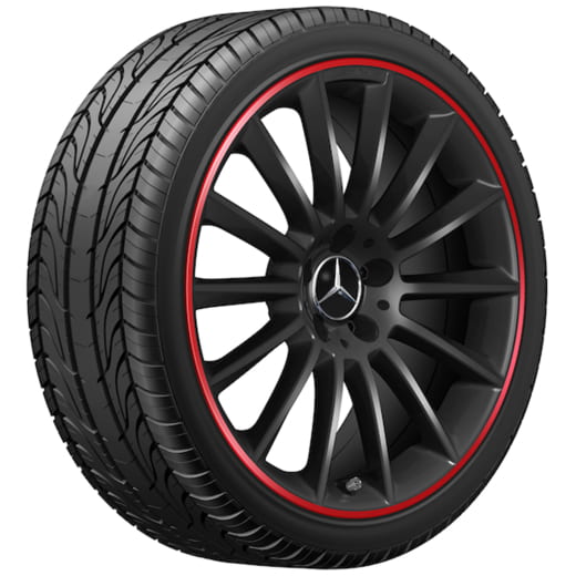 Cerchi A 35 AMG da 19 pollici Classe A V177 multirazze nero rosso | A1774011900 9Y31-V177