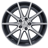 Set cerchi C63 AMG 18 pollici Classe C W205 berlina 10 razze grigio tantalio originale Mercedes-AMG