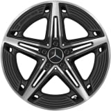 Cerchi CLA 45 AMG 19 pollici C118 X118 a 5 doppie razze nero opaco Original Mercedes-AMG