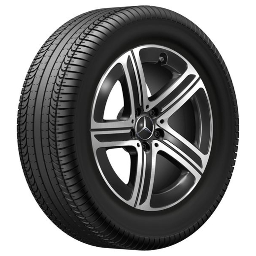 Cerchi da 18 pollici Classe E W214 berlina nero 5 razze | A2544015400 7X23-W214
