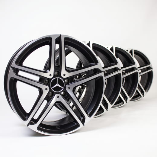 Cerchi da 18 pollici Classe E W214 berlina nero 5 razze | A2544015400 7X23-W214