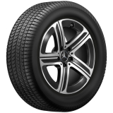 Ruote complete invernali da 18 pollici GLC X254 nere a 5 razze Original Mercedes-Benz