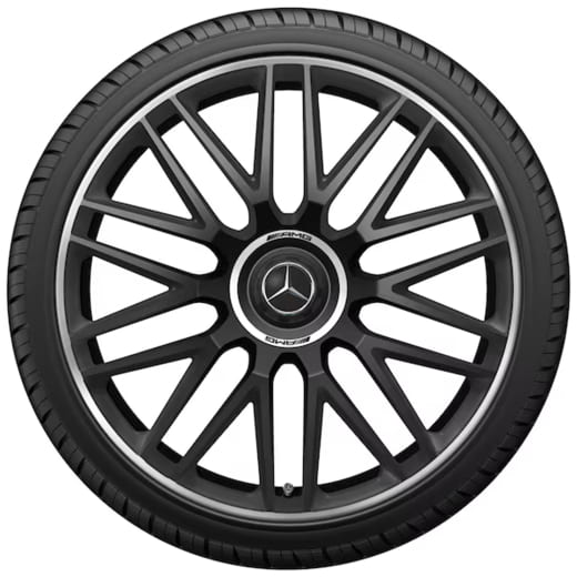 Cerchi forgiati da 21 pollici AMG GT 43 C192 a razze a Y nero opaco | A2324012900/A1924010600 7X71-C192