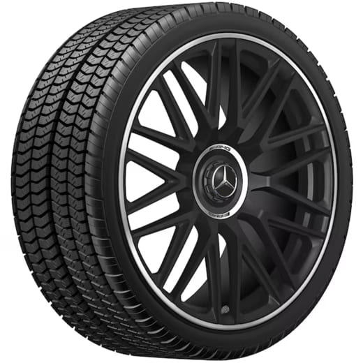 Cerchi forgiati da 21 pollici AMG GT 43 C192 a razze a Y nero opaco | A2324012900/A1924010600 7X71-C192