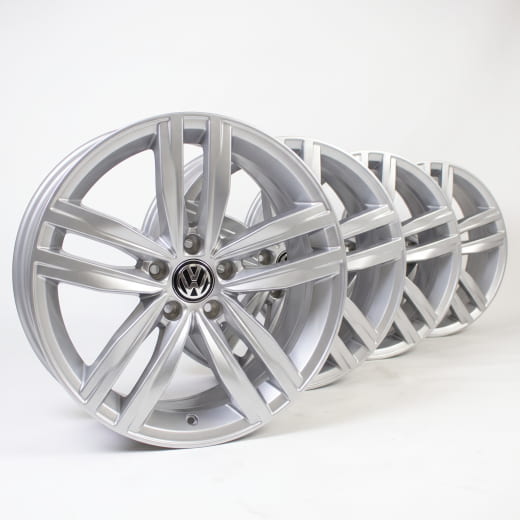 Original Volkswagen | Set cerchi Durban | 7,5x18 argento | Golf7-Durban-18-silber