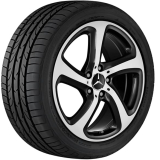 Set cerchi 18 pollici Classe E Coupé & Cabrio 238 ruota a 5 razze nero originale Mercedes-Benz