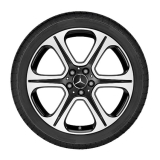Set cerchi da 19 pollici Classe E Coupé e Cabrio 238 ruota a 6 razze nera originale Mercedes-Benz