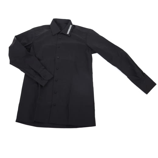 Chemise à manches longues coupe regular noire/blanche Kunzmann | KNZHemdLangarmRegular