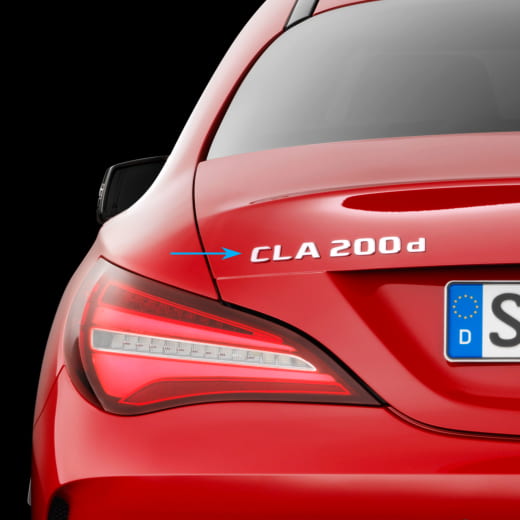 Inscripción CLA 117 cromada Original Mercedes-Benz | CLA-117-Schriftzug