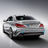 Difusor AMG CLA 250 Sport C117/X117 incl. moldura roja original Mercedes-Benz