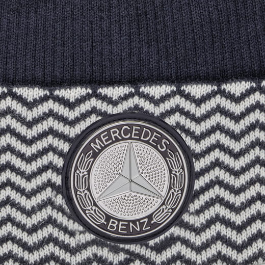 Classic Navy Cashmere Knitted Scarf Genuine Mercedes-Benz | B66043391