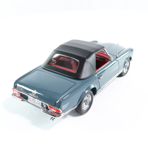 Coche en miniatura 1:18 230 SL Pagoda W 113 descapotable azul grisáceo Original Mercedes-Benz | B66040681